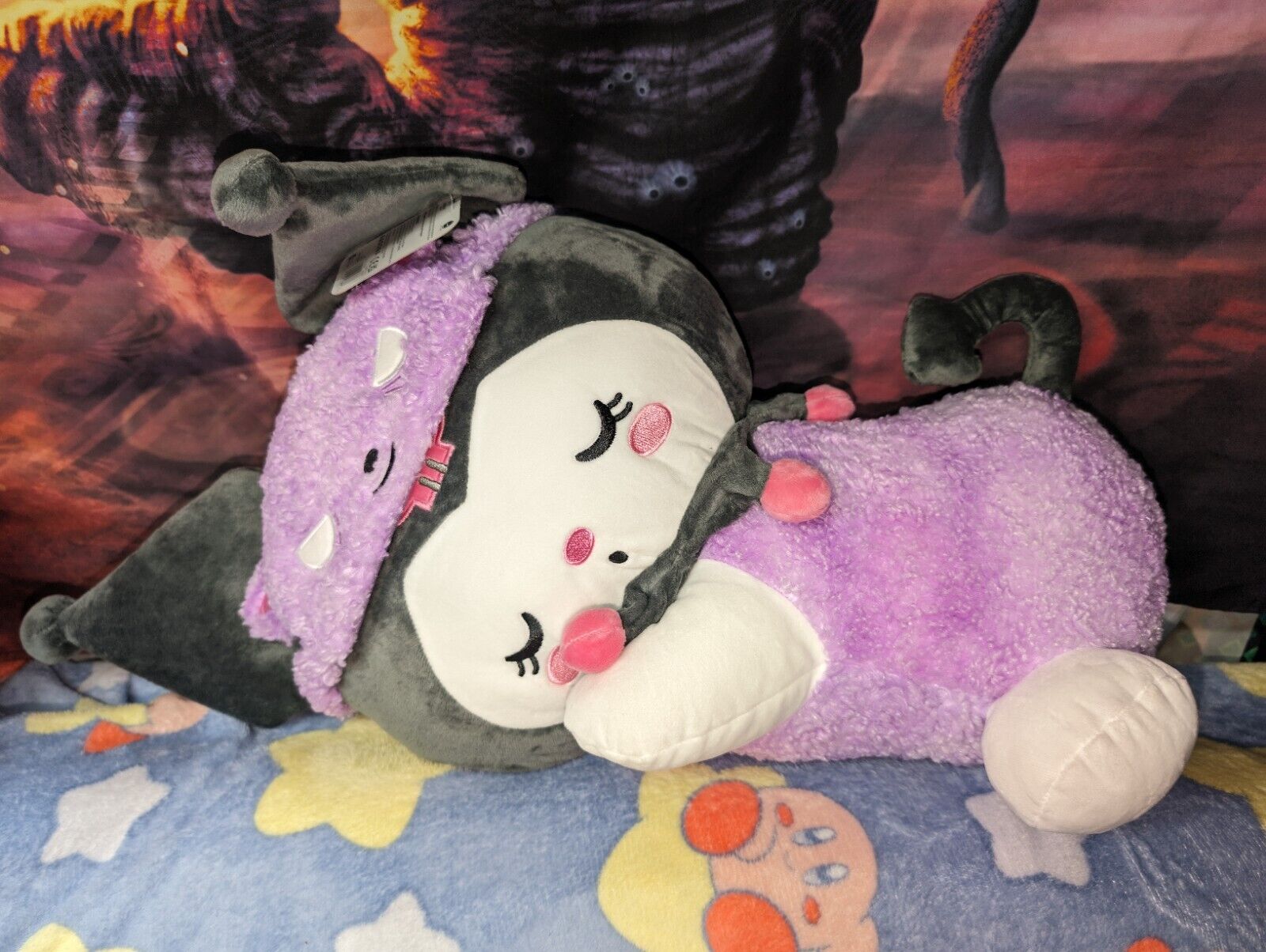 Sanrio Hello Kitty and Friends Kuromi 18-inch Sleeping Plush So Cute NWT NEW...
