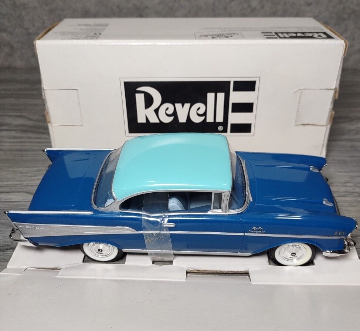 REVELL 1957 CHEVROLET BEL AIR HARD TOP BLUE PROMO MODEL NIB