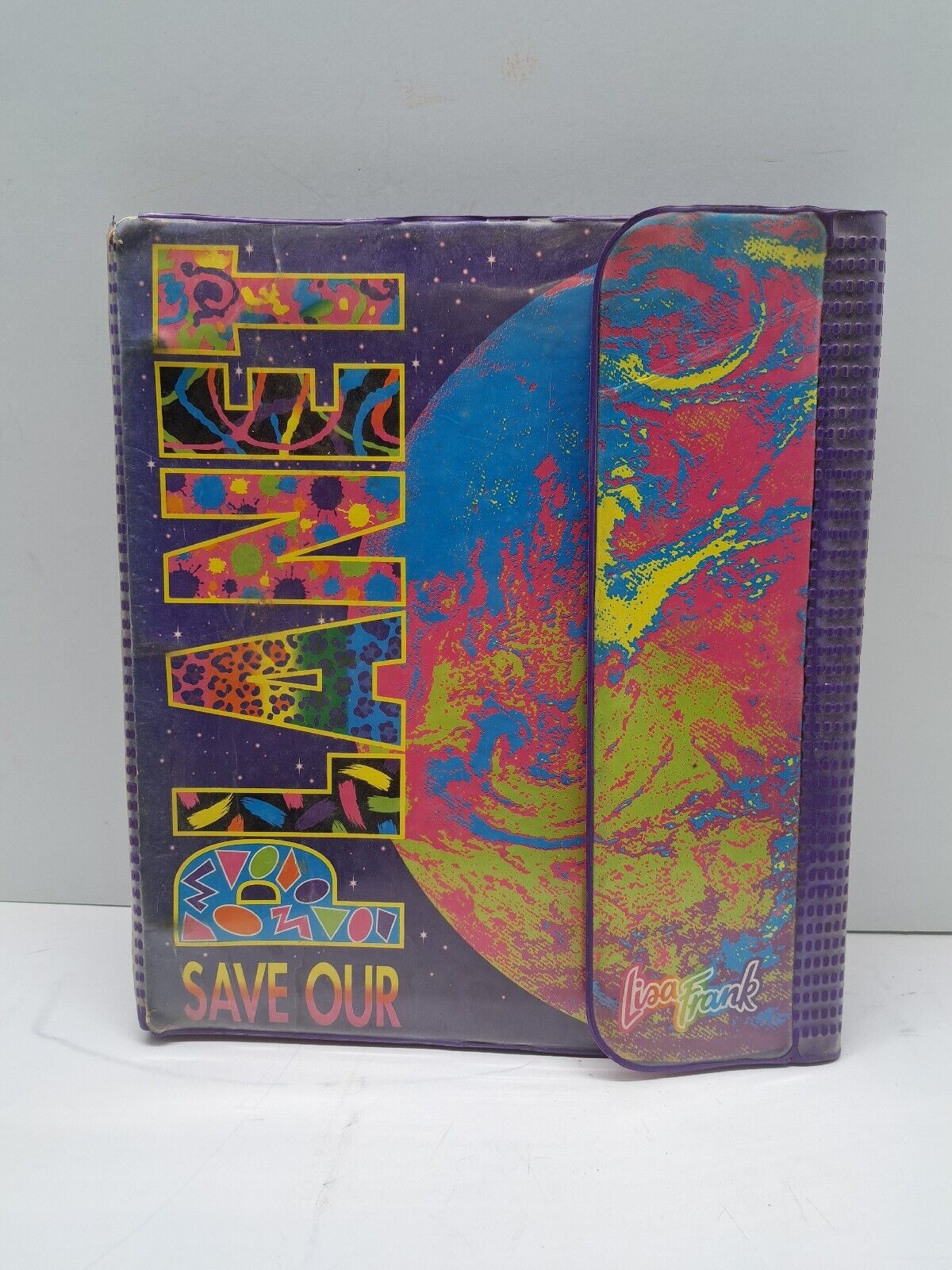 Lisa Frank Save Our Planet Binder, Vintage Stuart Hall, Needs Love