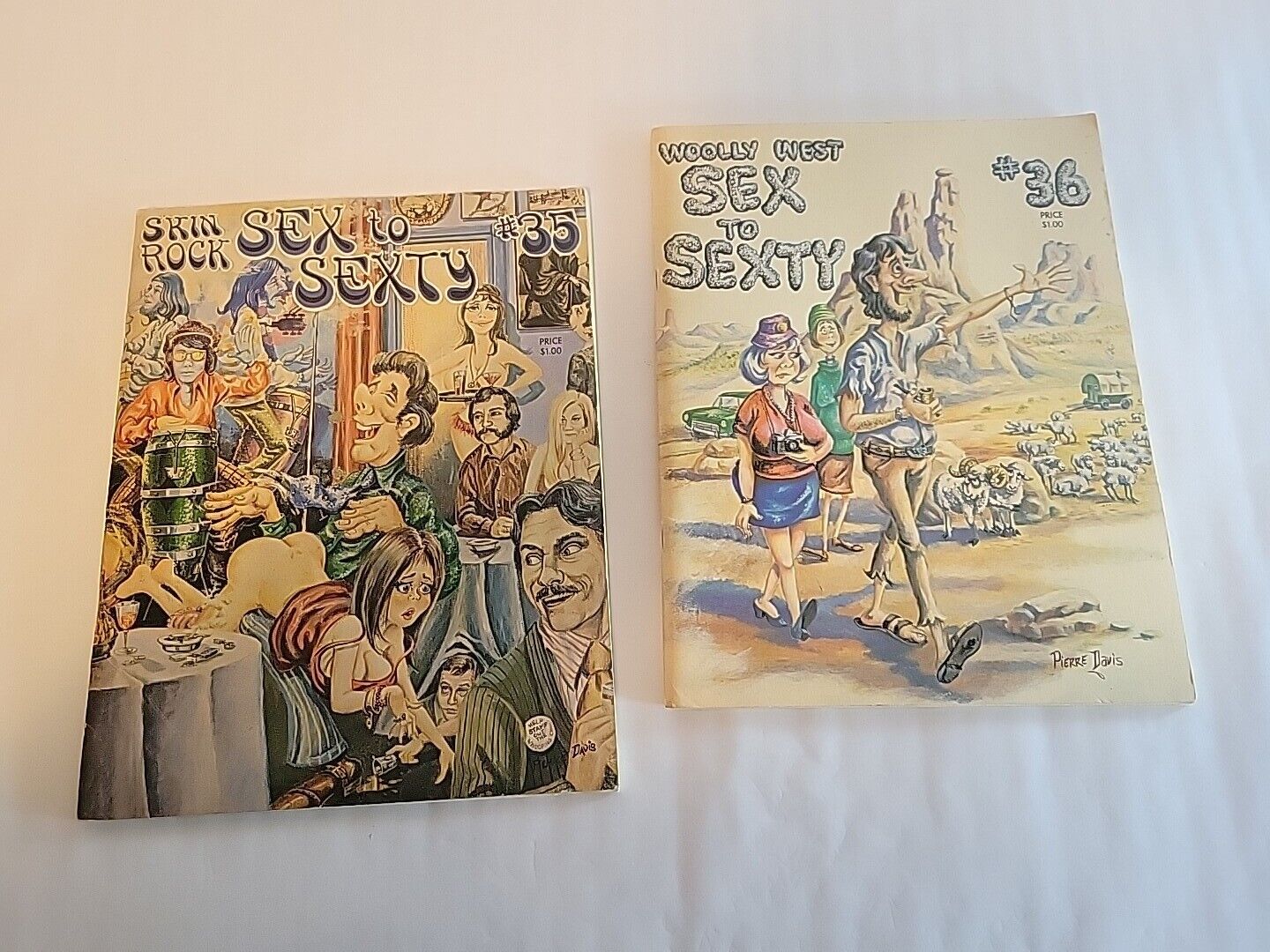 2 Vintage Issue's # 35 and # 36 Sex To Sexty Wooly West And Skin Rock 1971