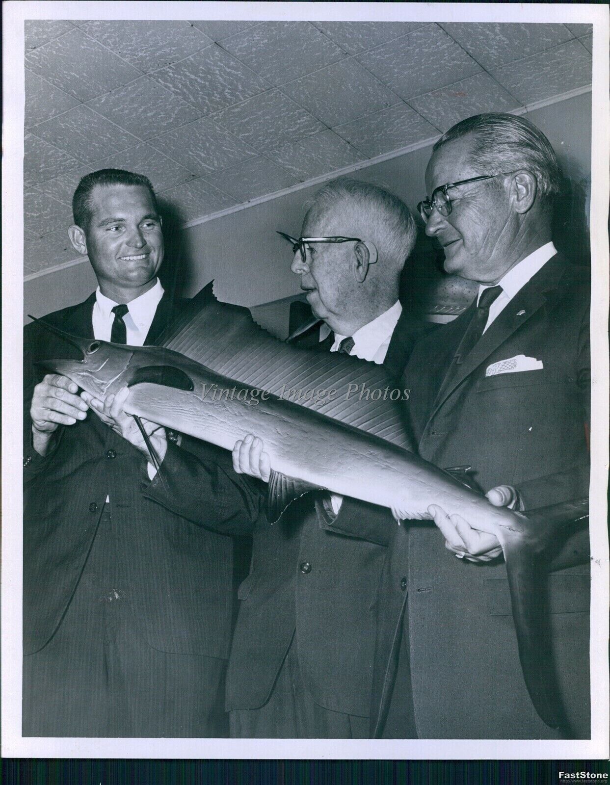 1964 Al Pflueger Ed Kipp Long Bill Spearfish Miami Fl Historic 8X10 Press Photo