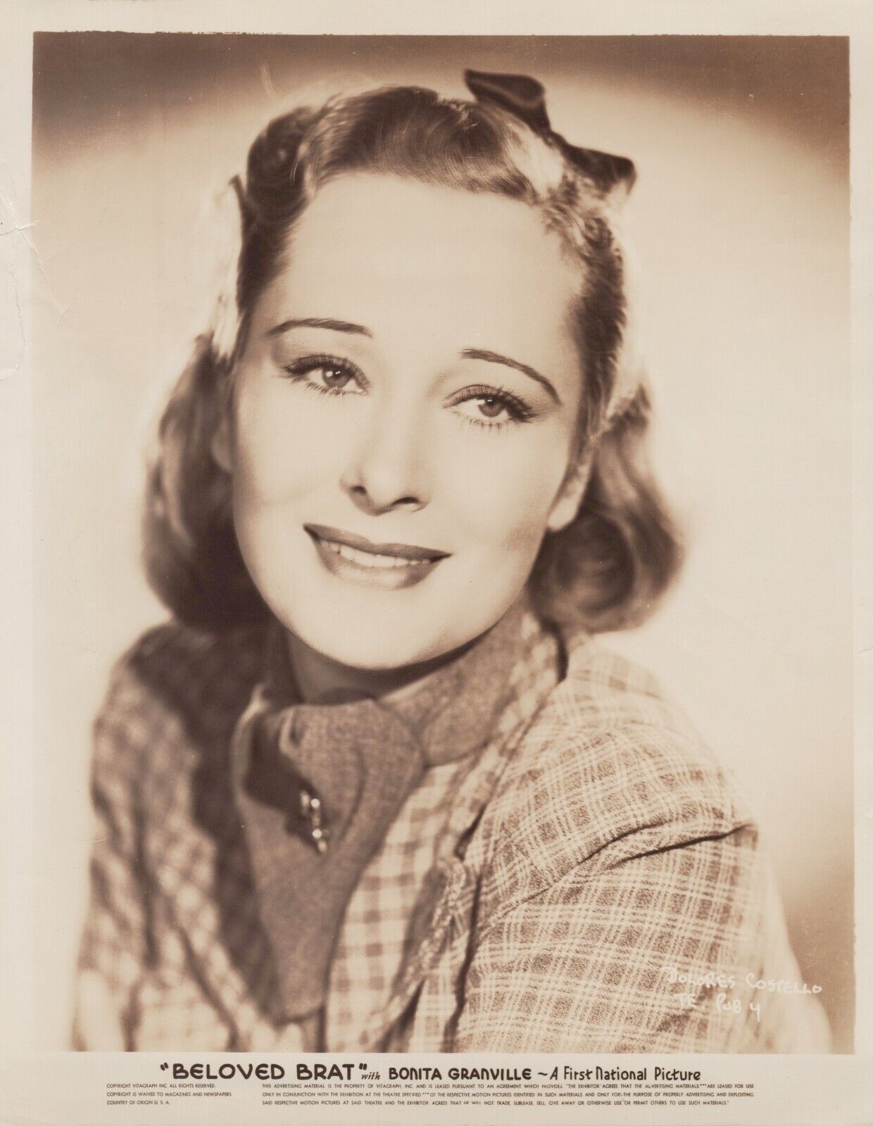 Dolores Costello in The Beloved Brat (1938) 🎬⭐ Original Vintage Photo K 272