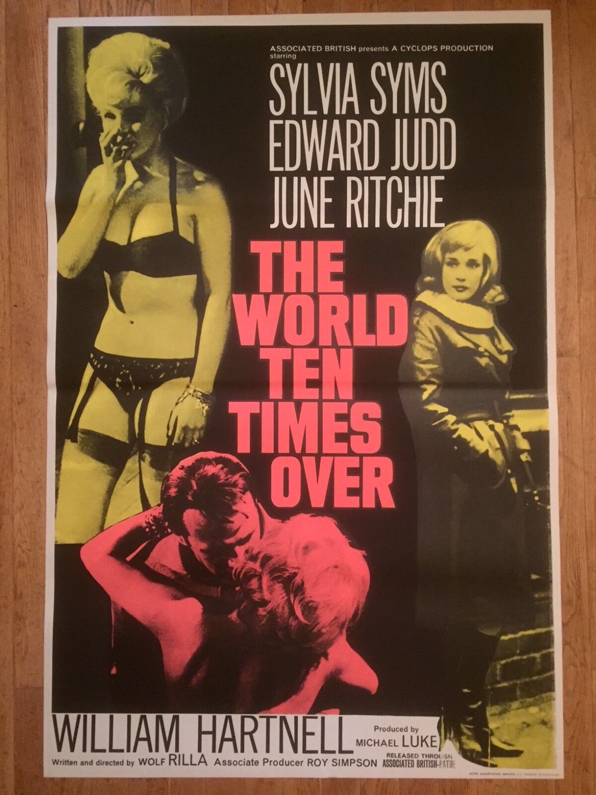 The World Ten Times Over 1963 Original British Film Poster William Hartnell 