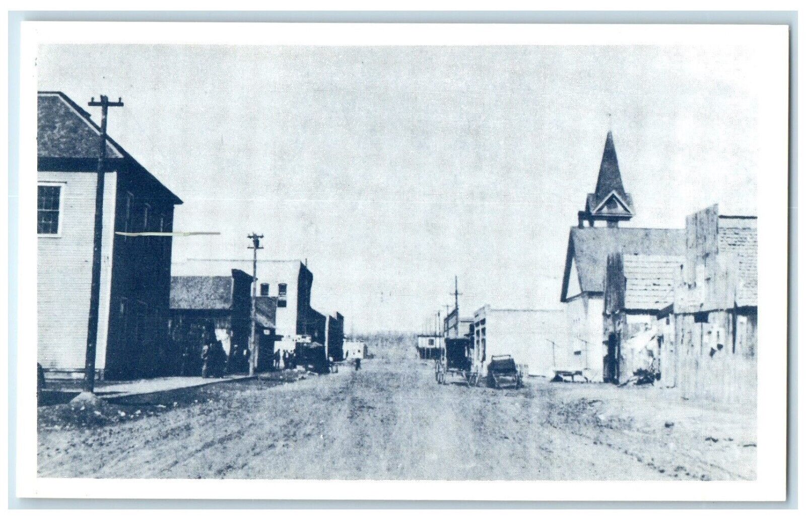 c1910\'s Territorial Day Scene Dirt Road On Elms Street In Sallisaw IT Postcard
