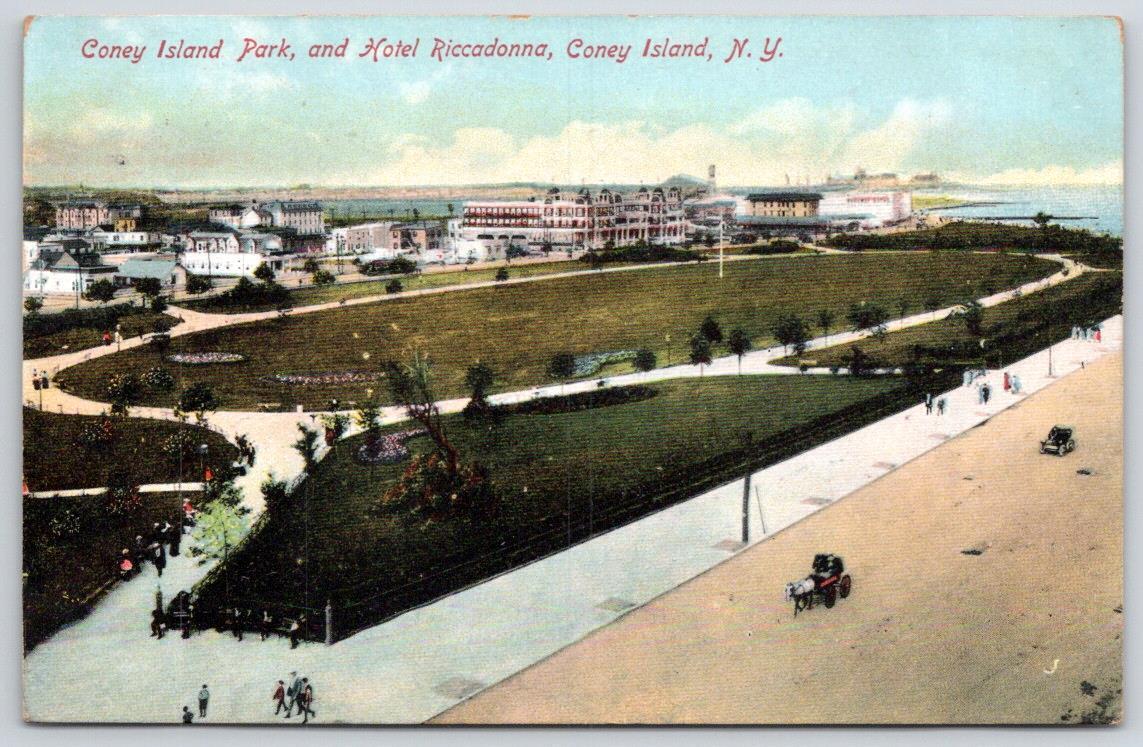 1910\'s HOTEL RICCADONNA & CONEY ISLAND PARK NEW YORK*HORSE & CARRIAGE