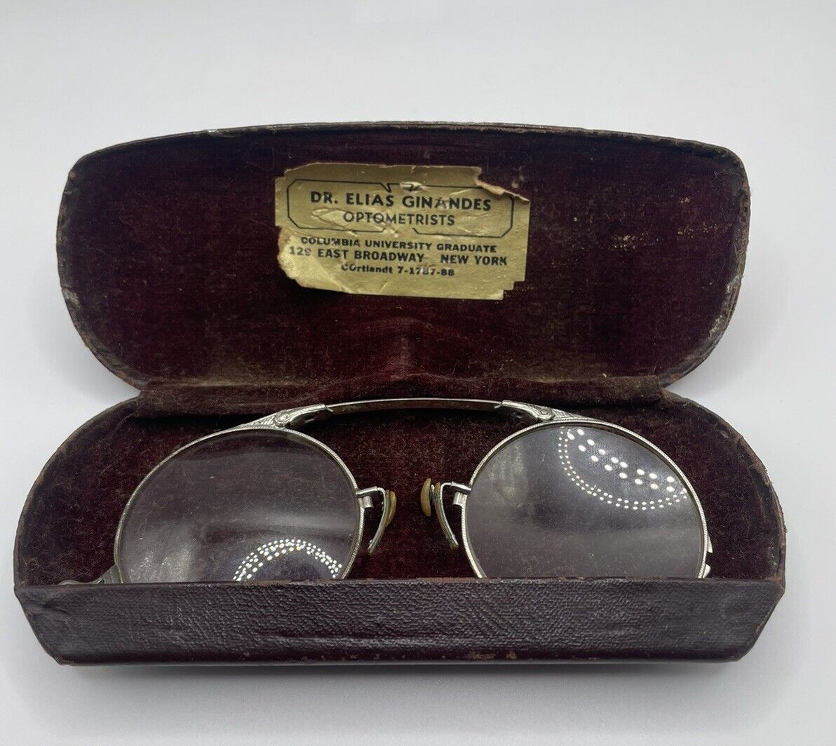 Antique 12K Gold Filled Spectacles Reading Glasses With Case Vintage Men’s