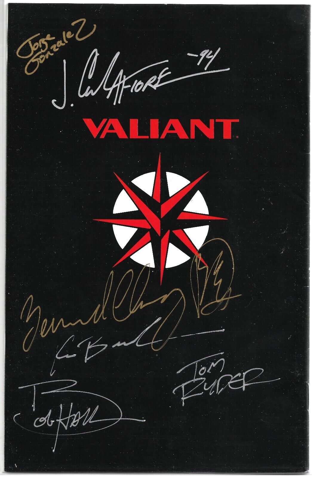 Valiant Tour Book 1994  Six Artist/Writer/Creator Signatures  NM- or better