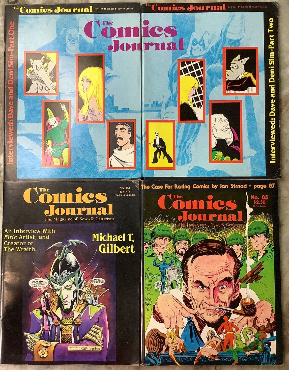 The Comics Journal 82-85 Fantagraphics 1983 1st Todd McFarlane / 1st Black