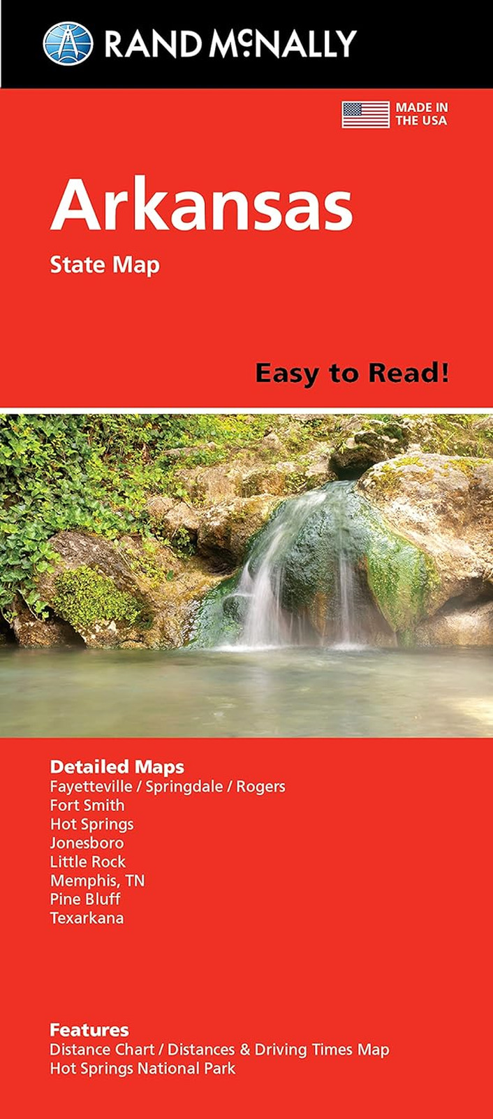 Rand Mcnally Easy to Read: Arkansas State Map - NEW