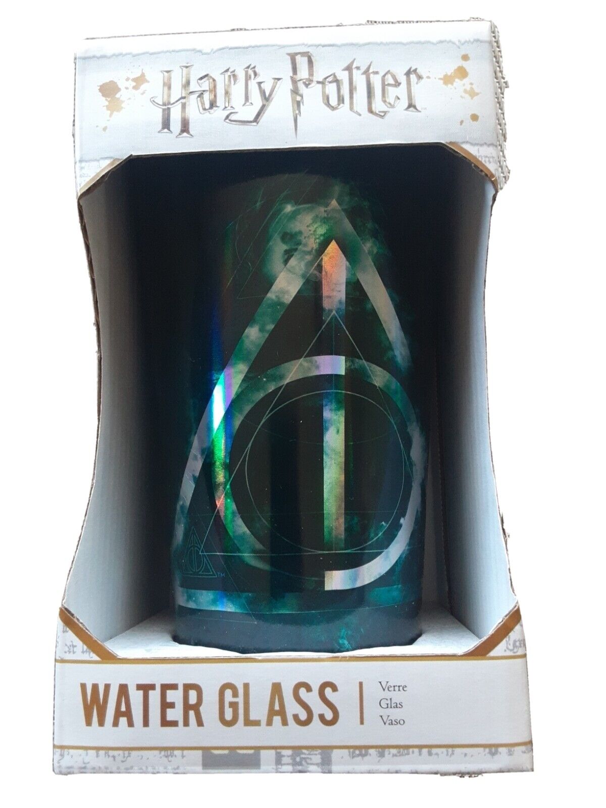 New Paladone Harry Potter Deathly Hallows Water Glass 