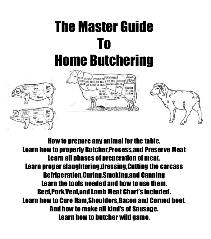 The Master Guide to Home Butchering 12 books & 7 Charts on CD {PDF}
