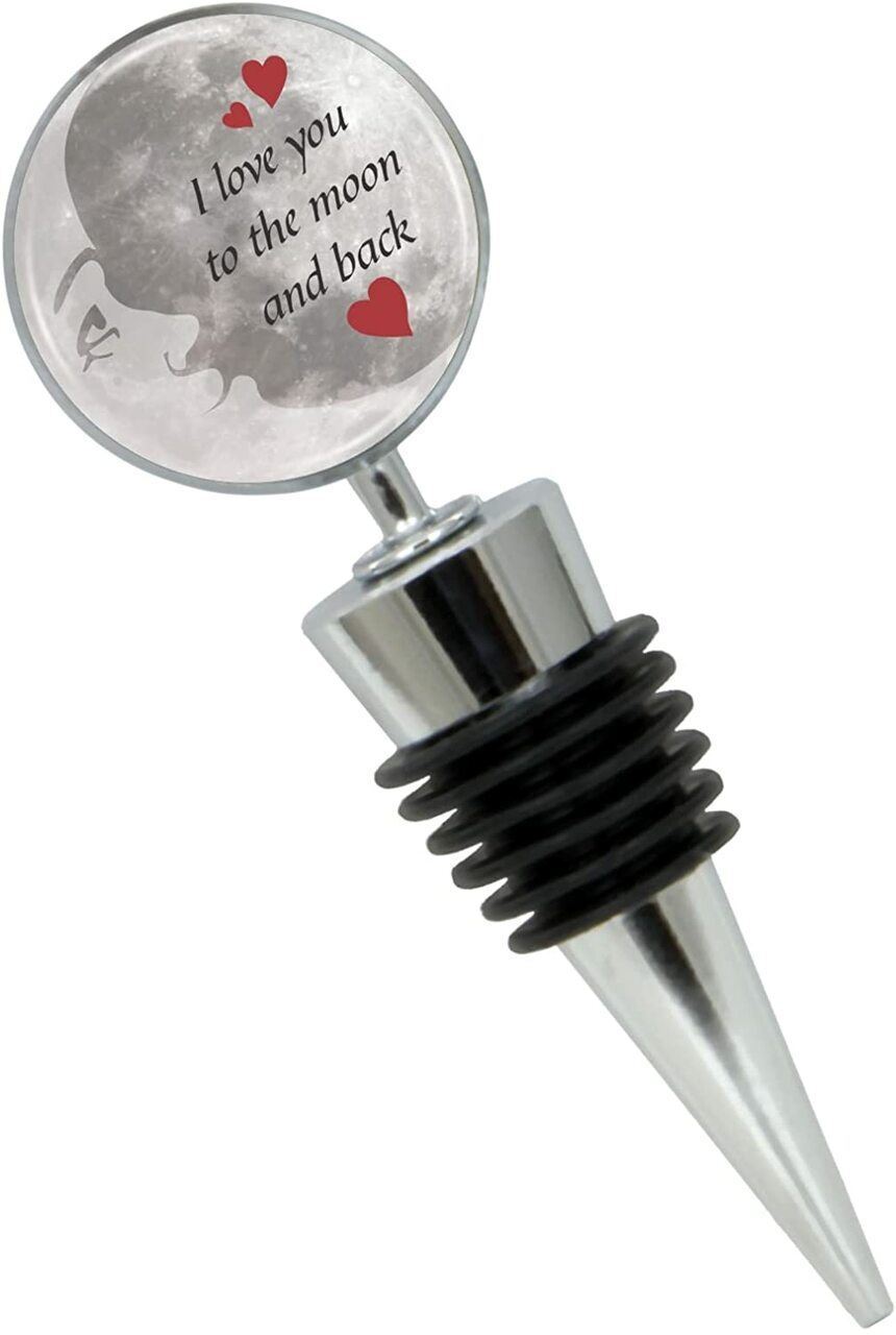 To The Moon and Back Wine Bottle Stopper in Gift Box