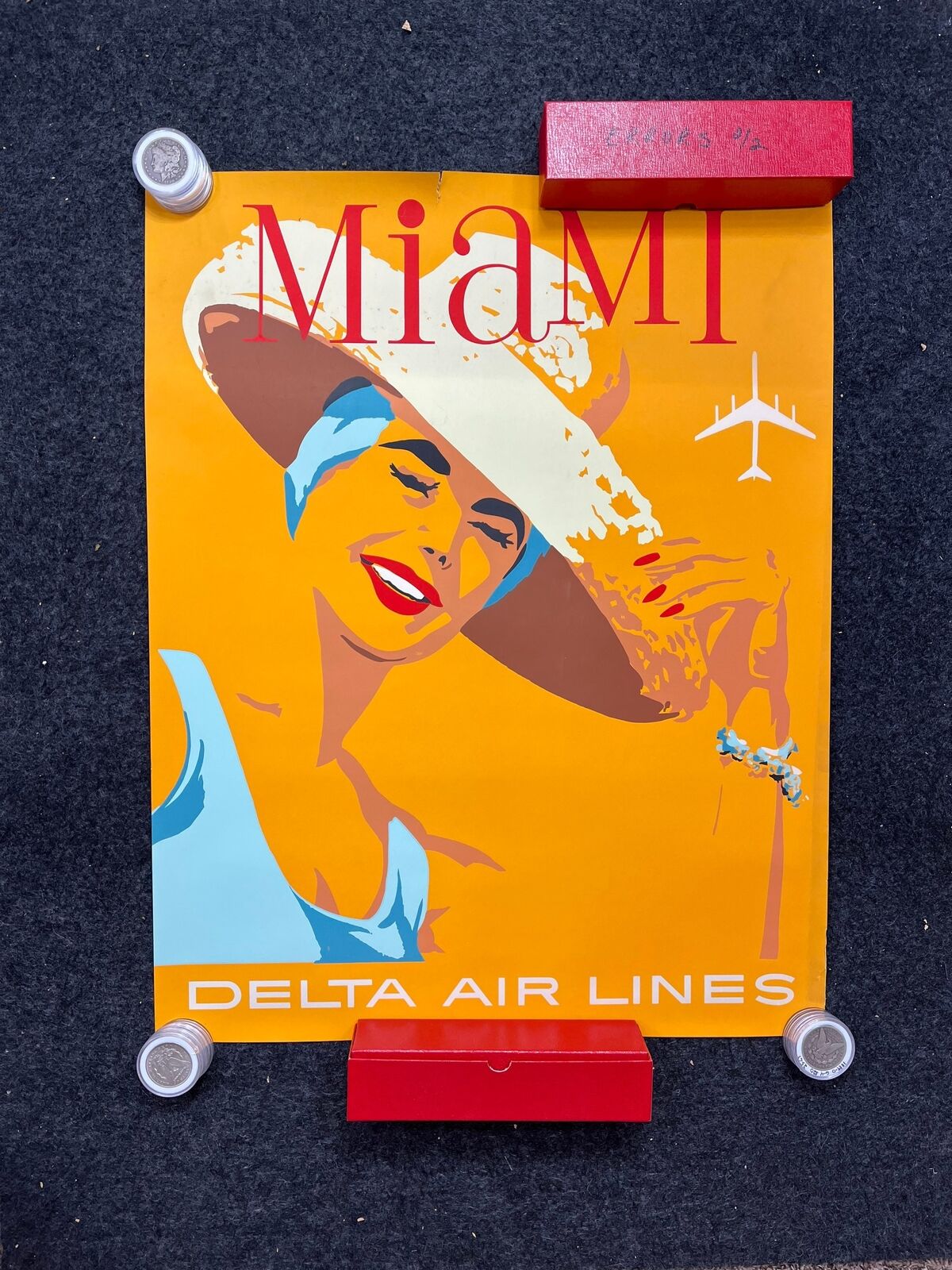 1960s Miami Travel Poster, Miami Florida Artwork, Florida Souvenirs, Floridian 