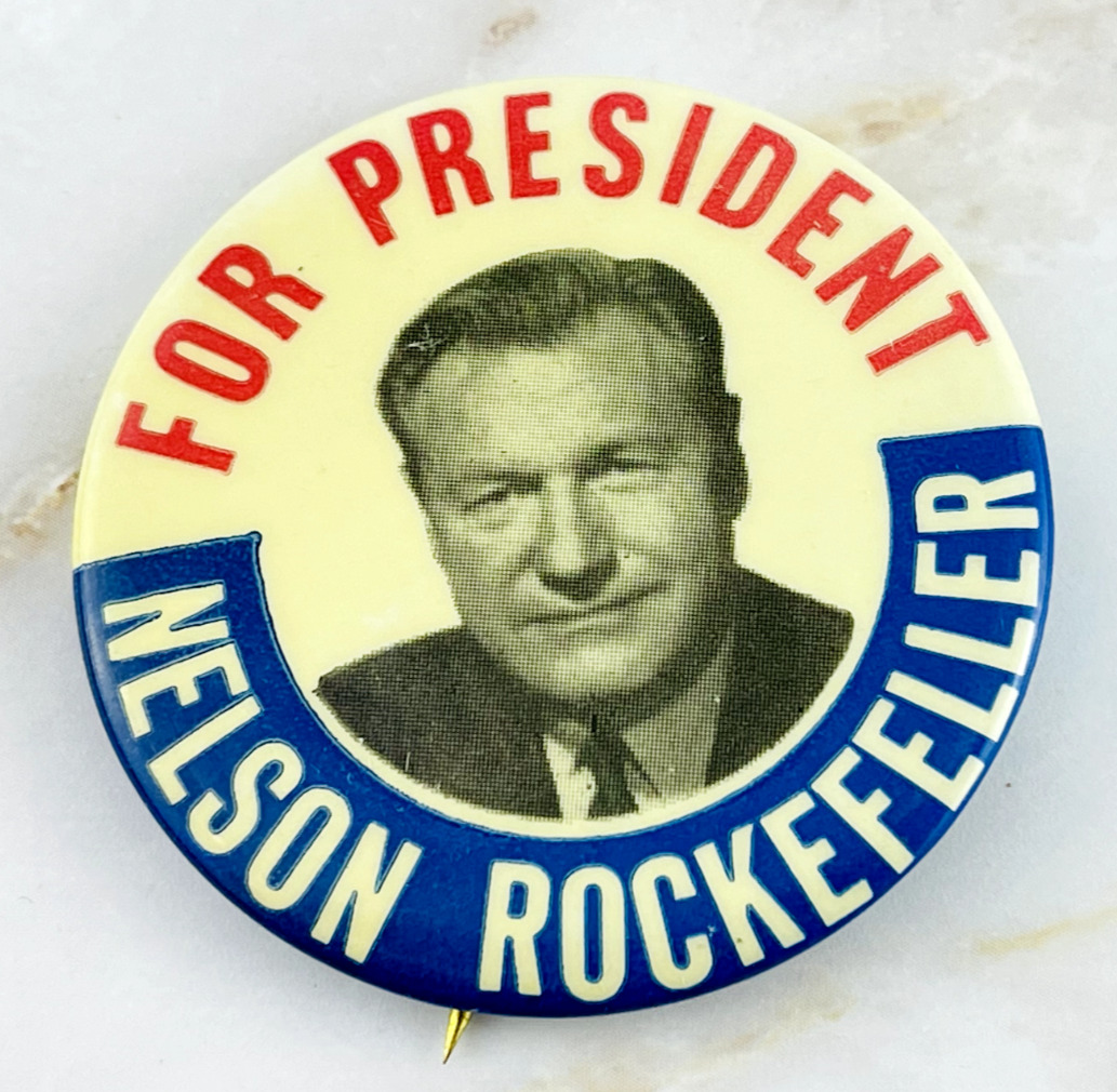 Nelson Rockefeller For President Campaign Pinback Button Pin 1960