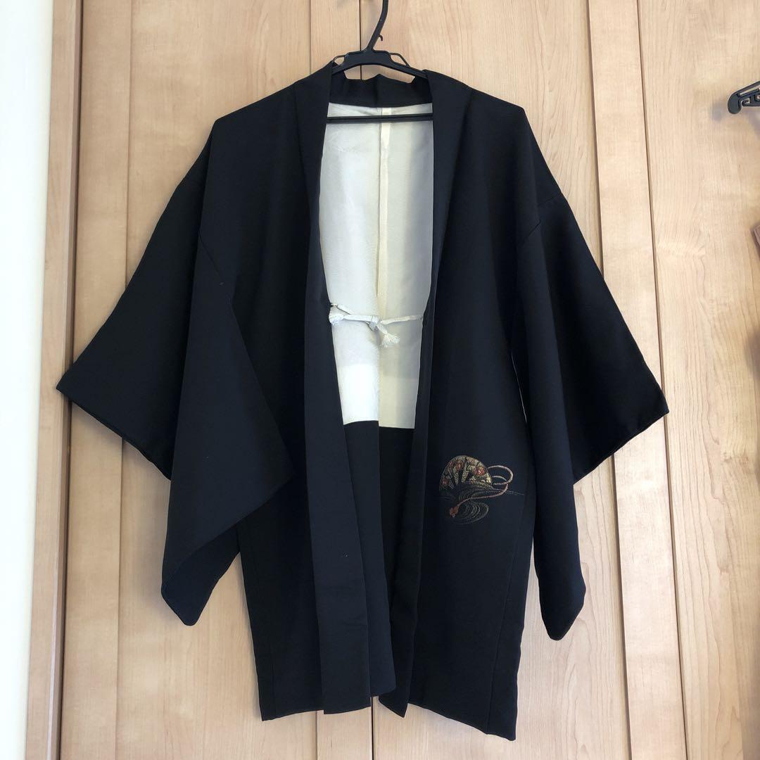 Black Haori Vintage Kimono Japan
