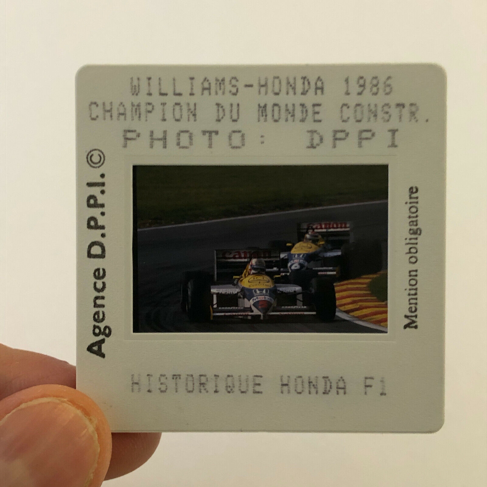 1986 Williams Honda Formula 1 F1 Racing DPPI 35MM Press Photo Slide