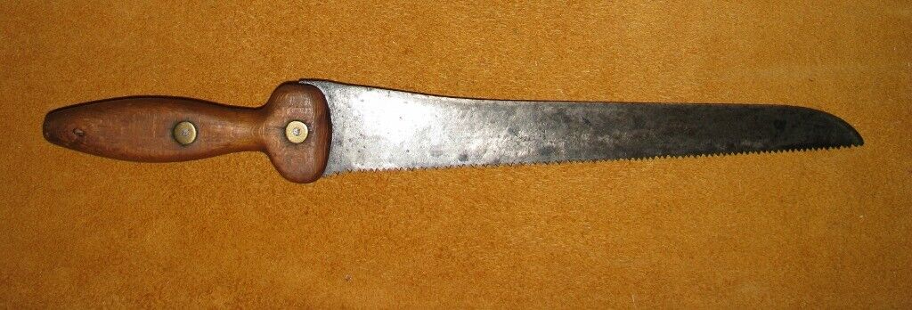 Vintage H & C Disston Wood Handle Knife / Saw  - 11 3/8\