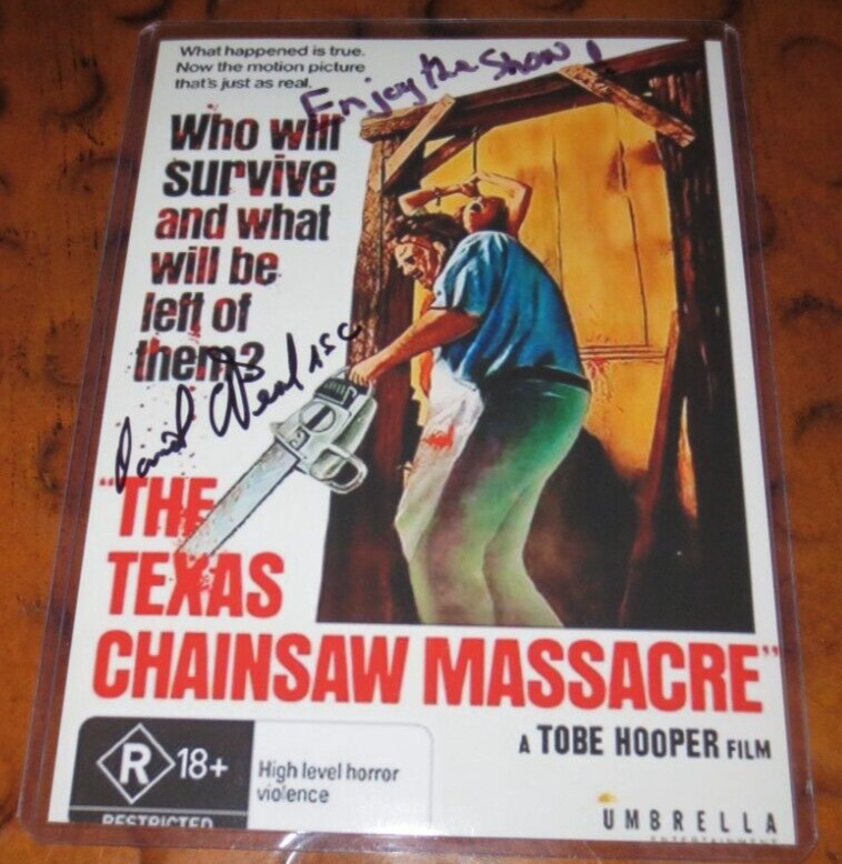 Daniel Pearl cinematographer Texas Chainsaw Massacre signed autographed photo
