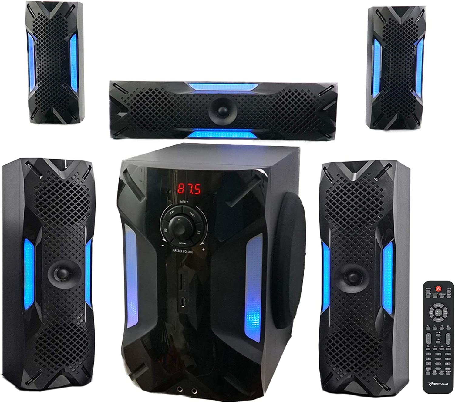 HTS56 1000W 5.1 Channel Home Theater System/Bluetooth/Usb+8\