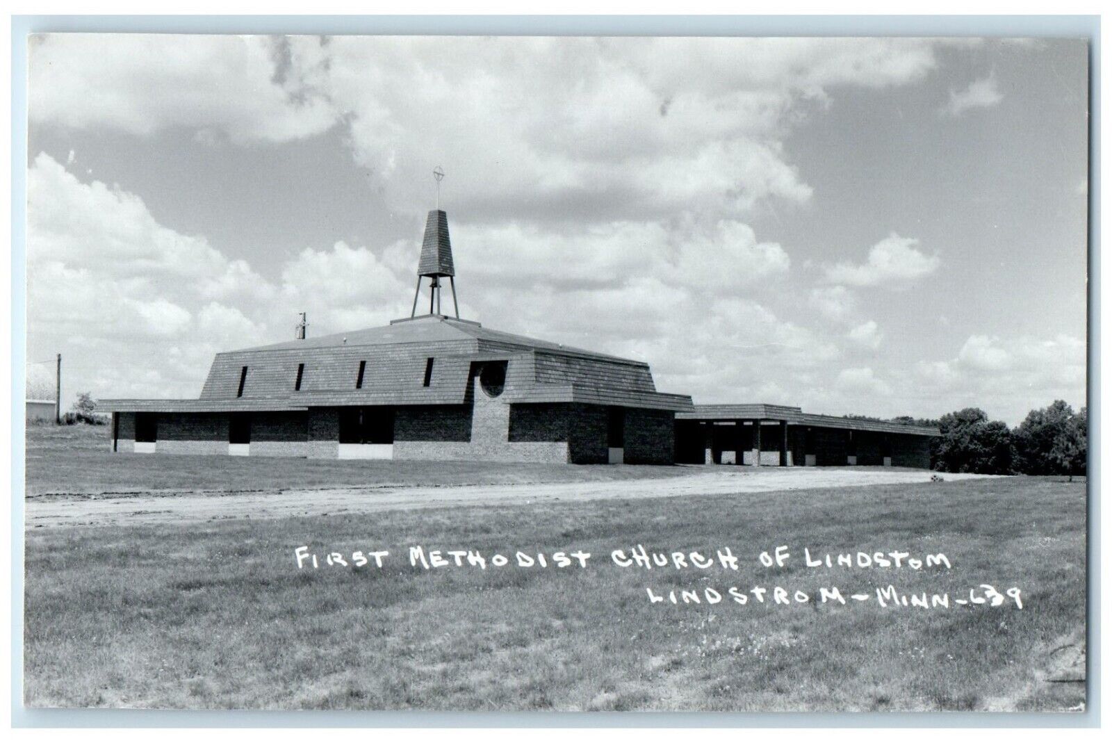 c1950's First Methodist Church Lindstom Lindstrom MN RPPC Photo Vintage Postcard