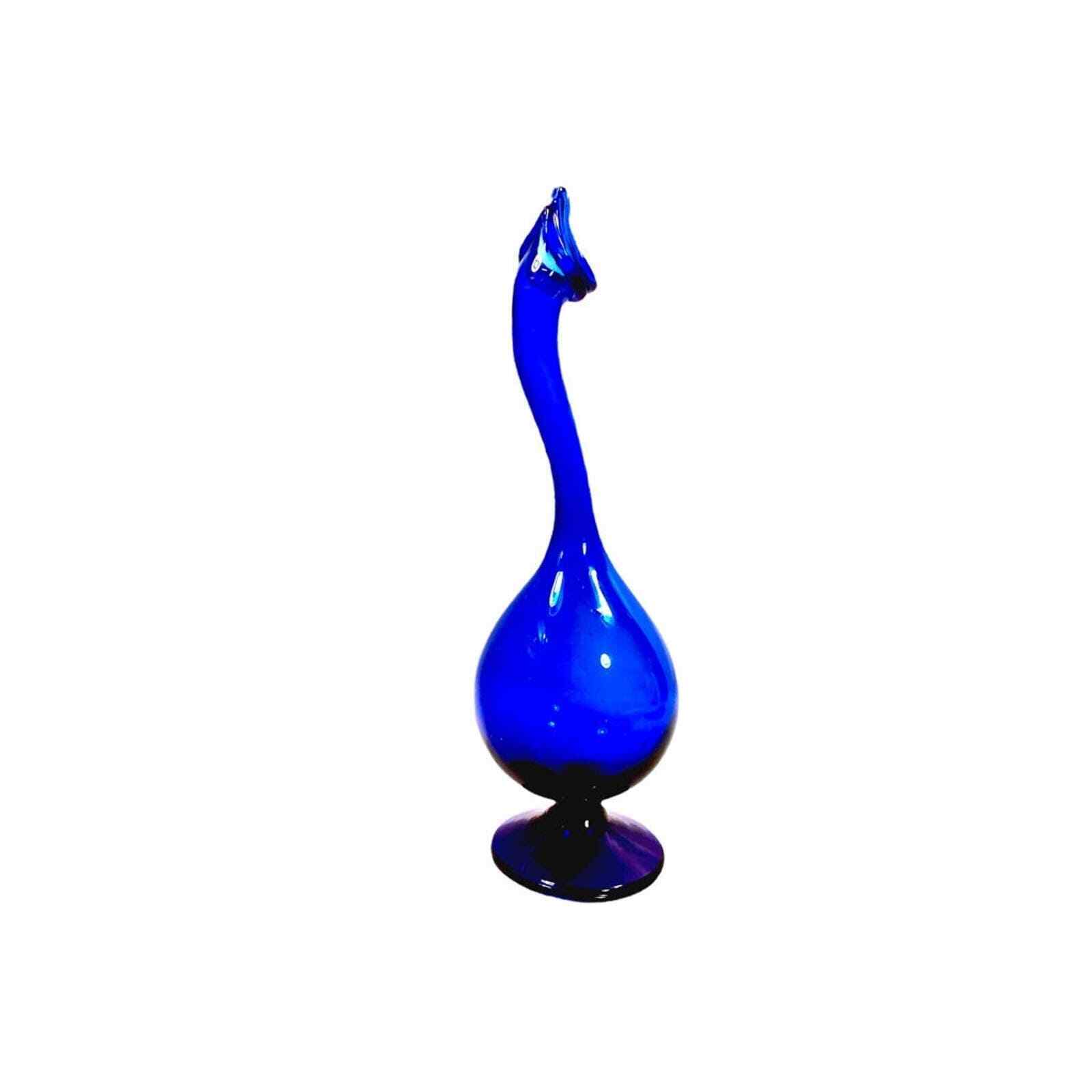 Rare and Unique Blue Tear Catcher Vase (Ashkdan) - Swan Neck 12\