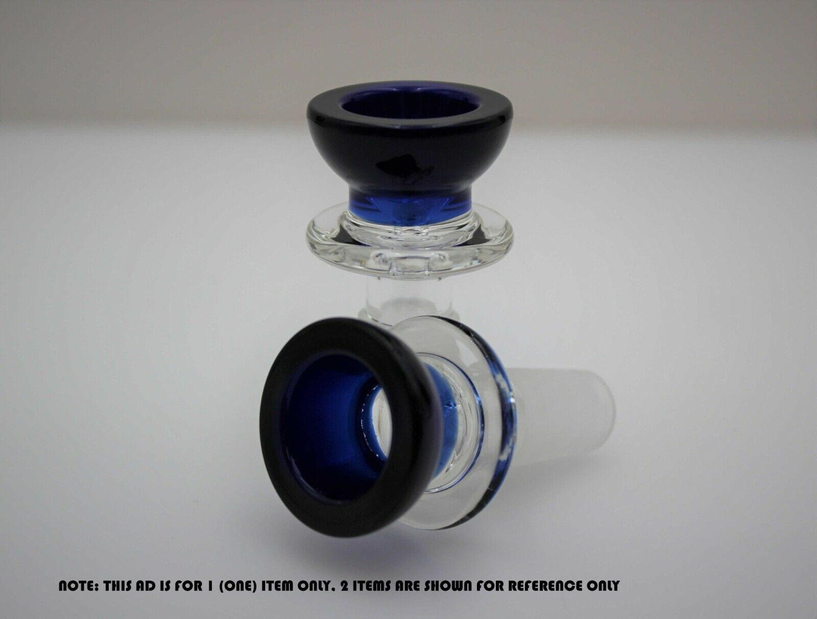 14mm NY THICK BLUE Glass Slide Bowl THICK Tobacco Slide Bowl 14 mm male