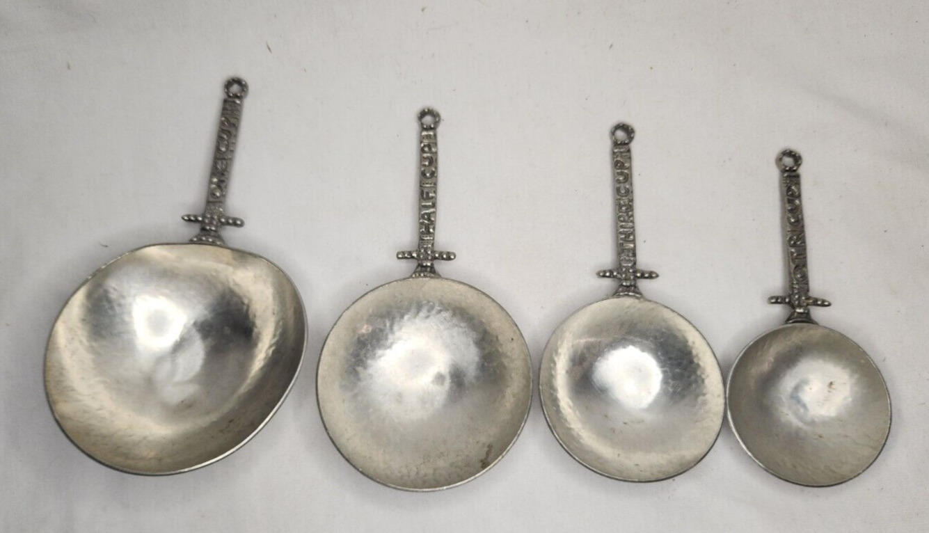 Crosby and Taylor Celtic Measuring Cups PEWTER - Set of 4