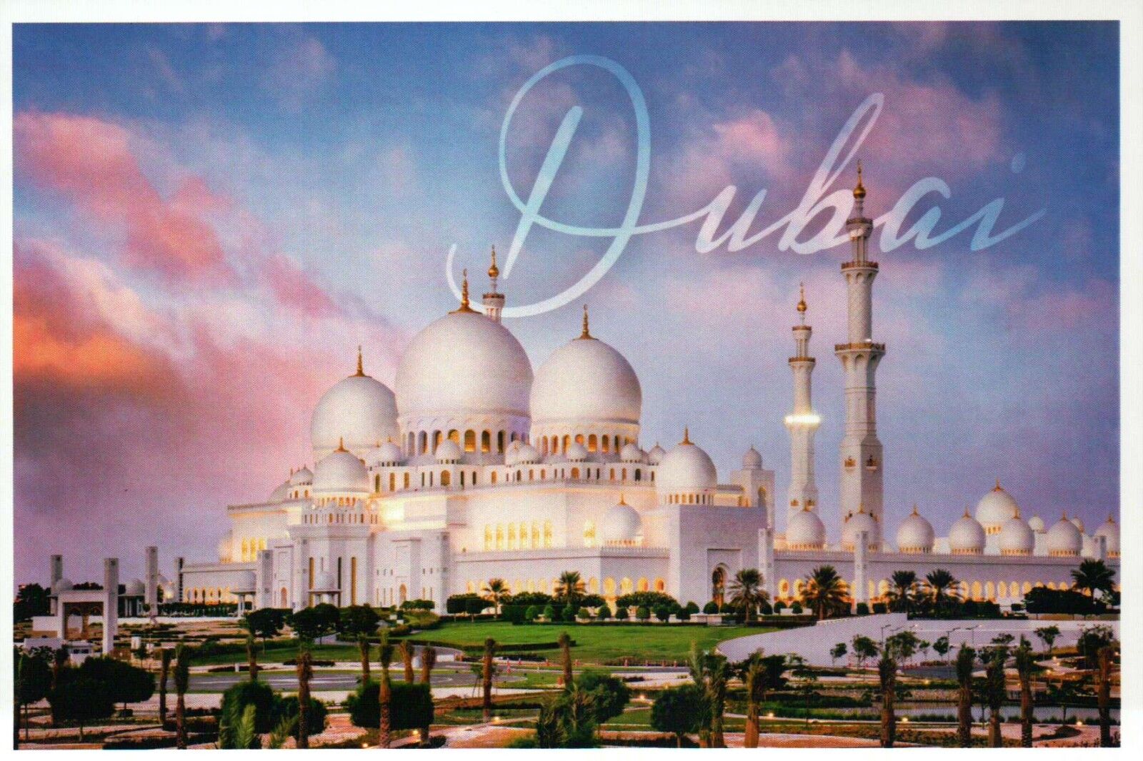 Dubai United Arab Emirates, Mosque & Sunset, Middle East, Minaret etc - Postcard