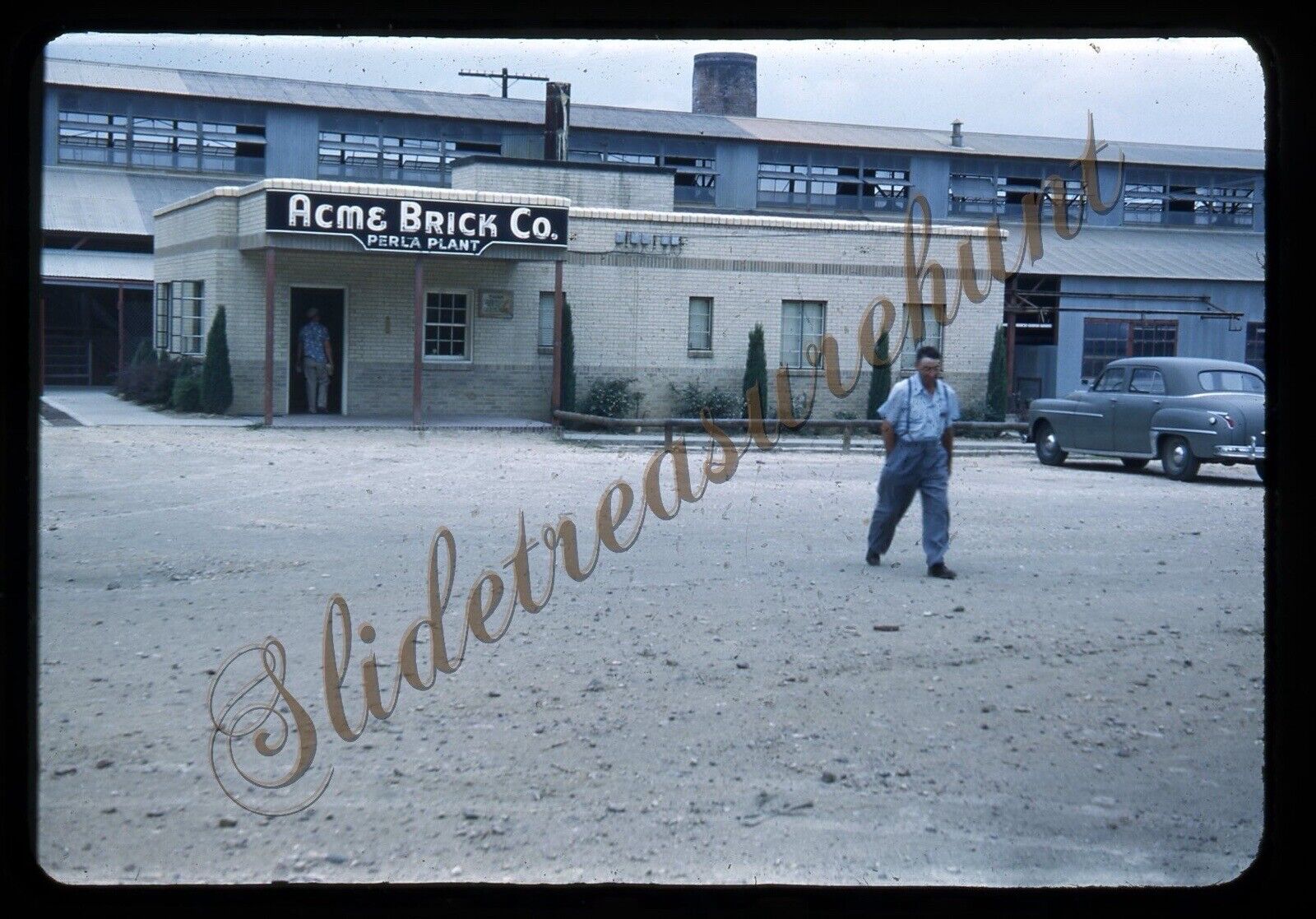 Acme Brick Company Plant Perla Arkansas 35mm Slide 1950s Red Border Kodachrome