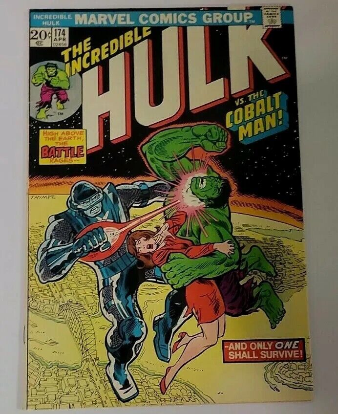 Incredible Hulk #174 (04/1974) FINE+ Cobalt Man Last 20c Issue Bronze Age Marvel