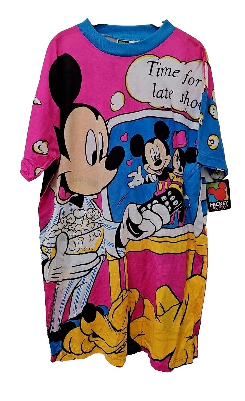 Vintage Disney Mickey Unlimited Sleep Shirt One Size \