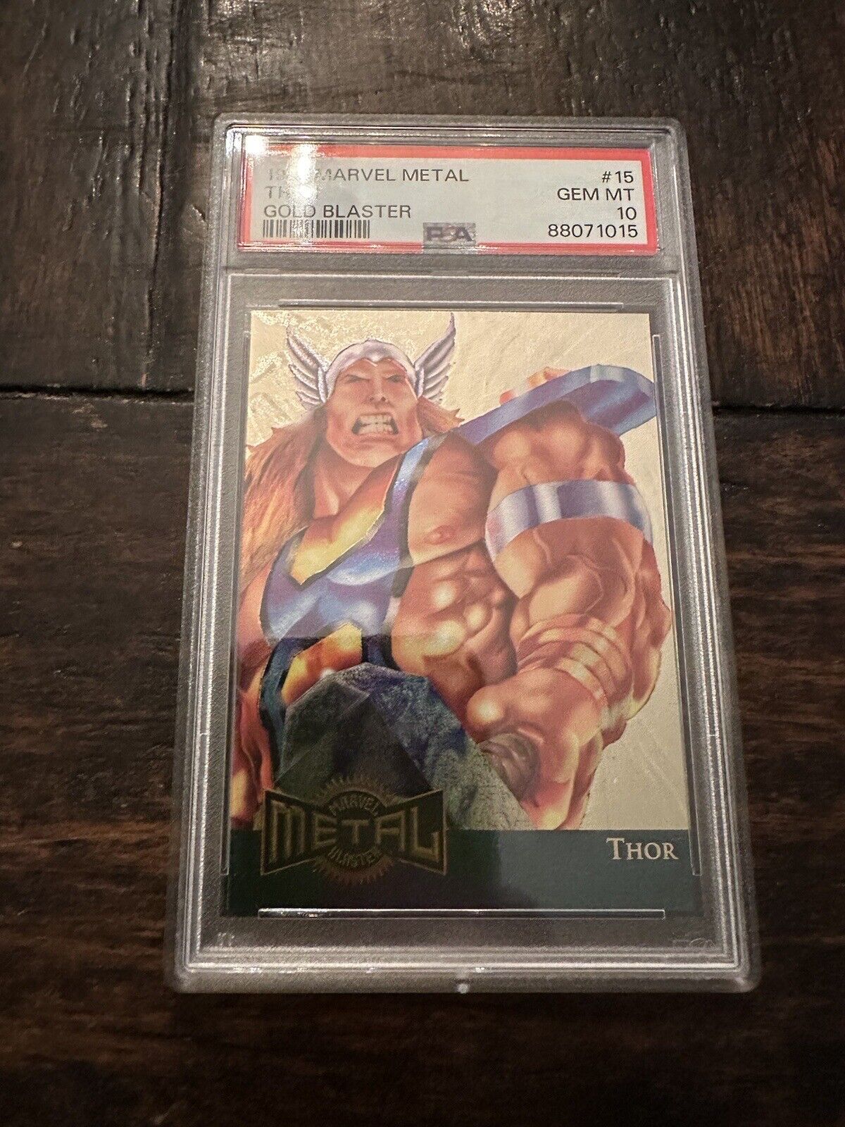 1995 Marvel Metal Thor #15 Gold Blaster PSA 10 Gem Mint