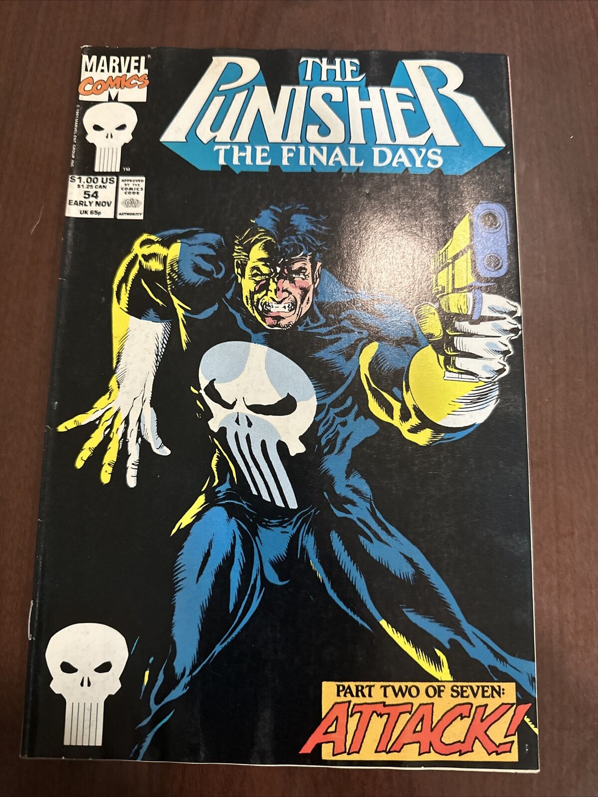Punisher (1987 series) #54 in Near Mint minus condition.