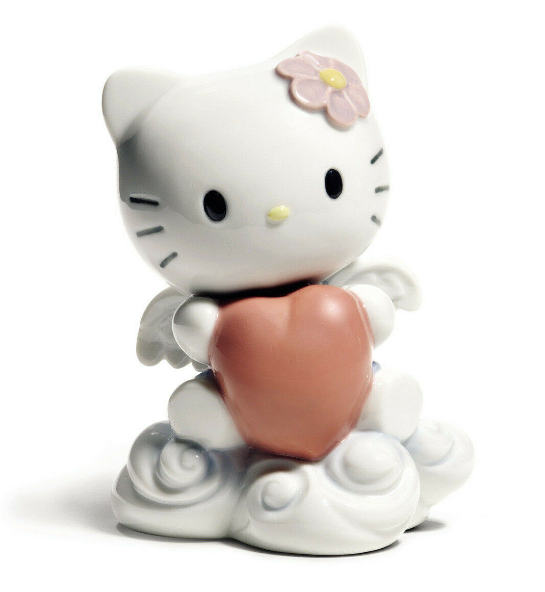 NAO BY LLADRO HELLO KITTY FROM THE HEART FIGURINE #1696 BRAND NIB RARE SAVE$ F/S