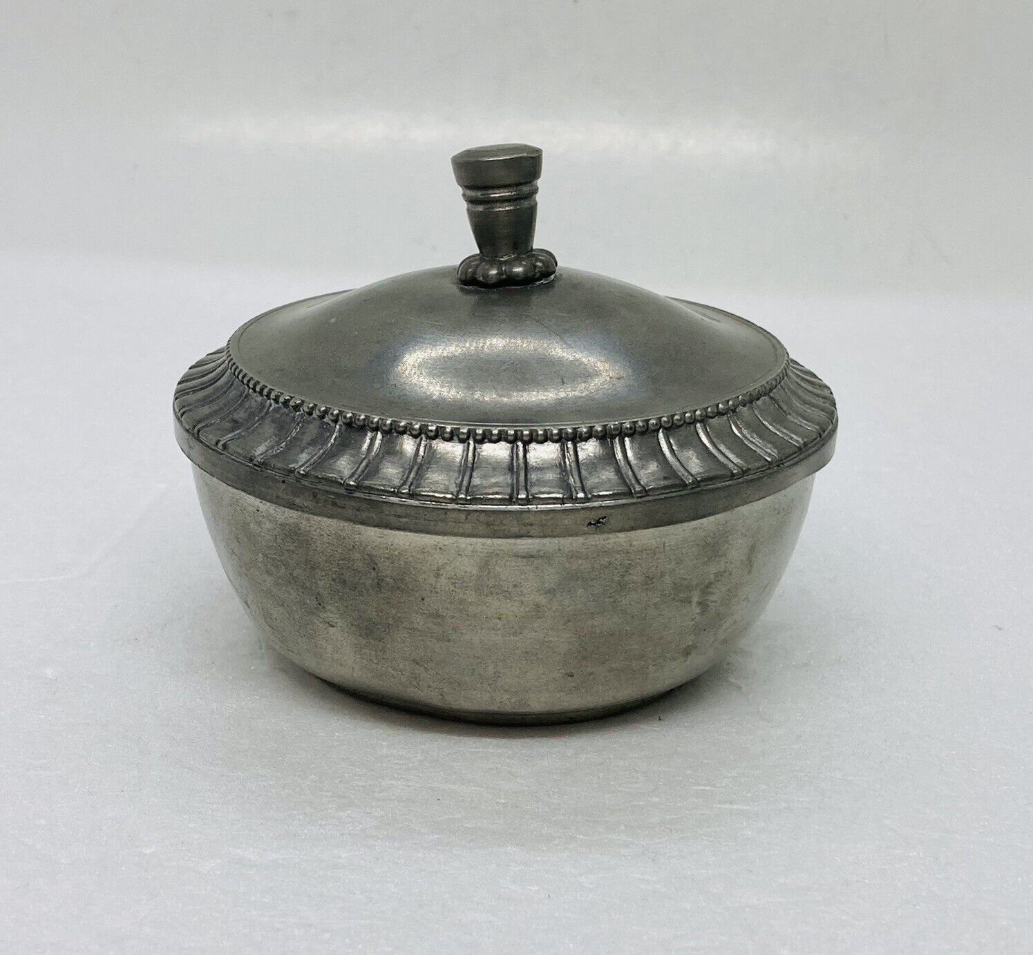Antique 1950s Tight Lidded Dish Container Silverplated Bowl Sidedish c3