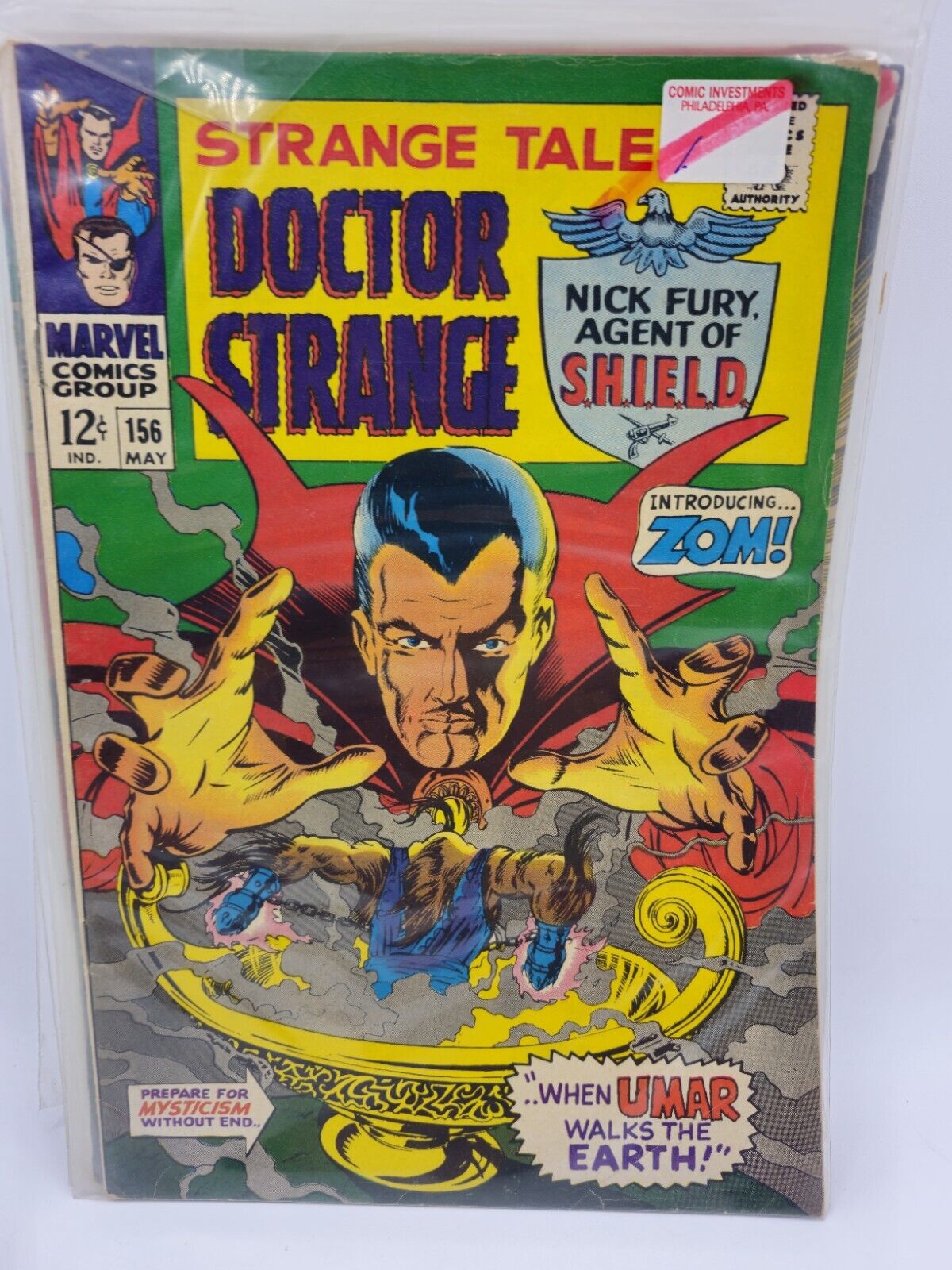 Strange Tales #156 May 1967 Dr Strange & Nick Fury Marvel Comics 1st. Zom ~ G/VG