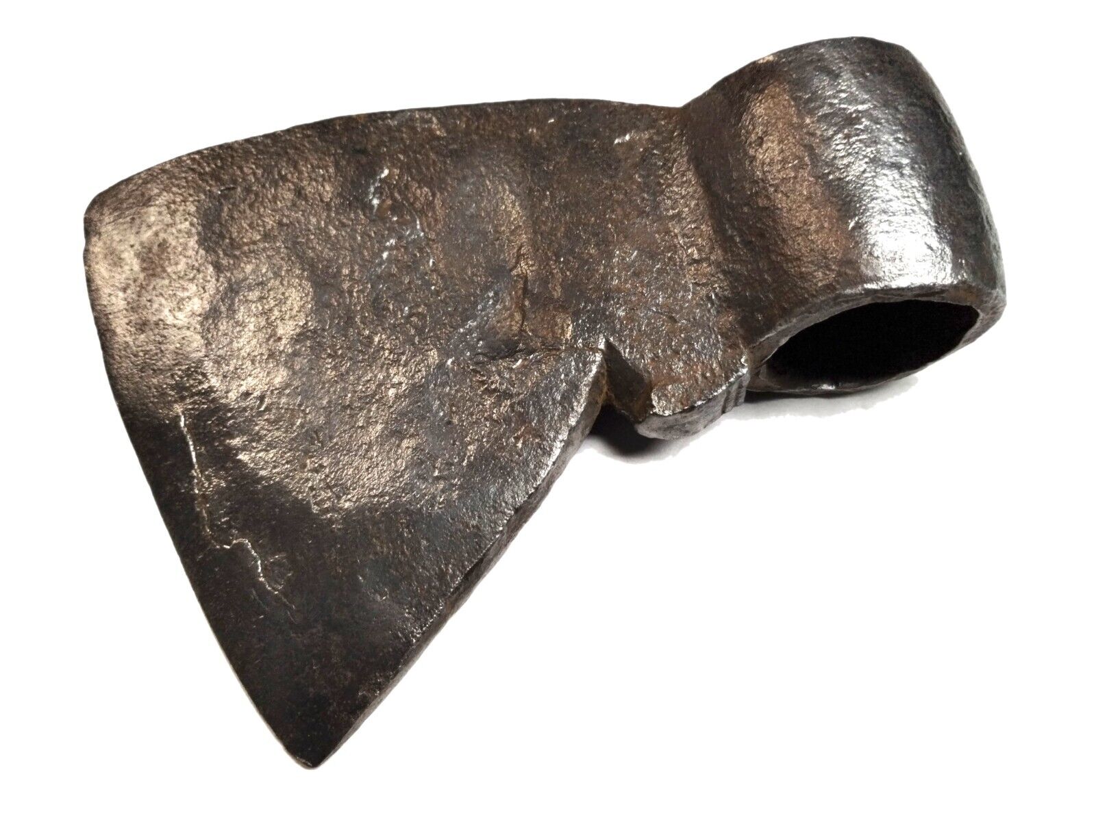 Antique Hand Forged Axe Head with Round Eye & Lots of Character::2 lbs, 13.6 oz.