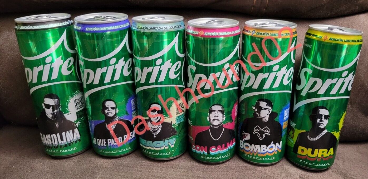 Sprite Daddy Yankee Limited Edition Box With 6 Cans Coke Puerto Rico 🇵🇷 2023💥