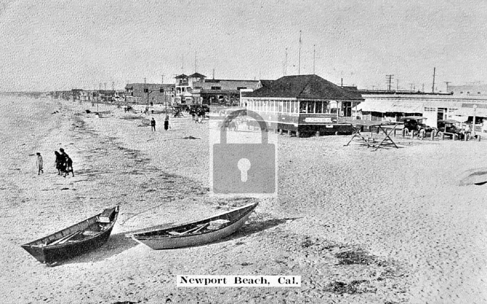 Shoreline Newport Beach California CA Reprint Postcard