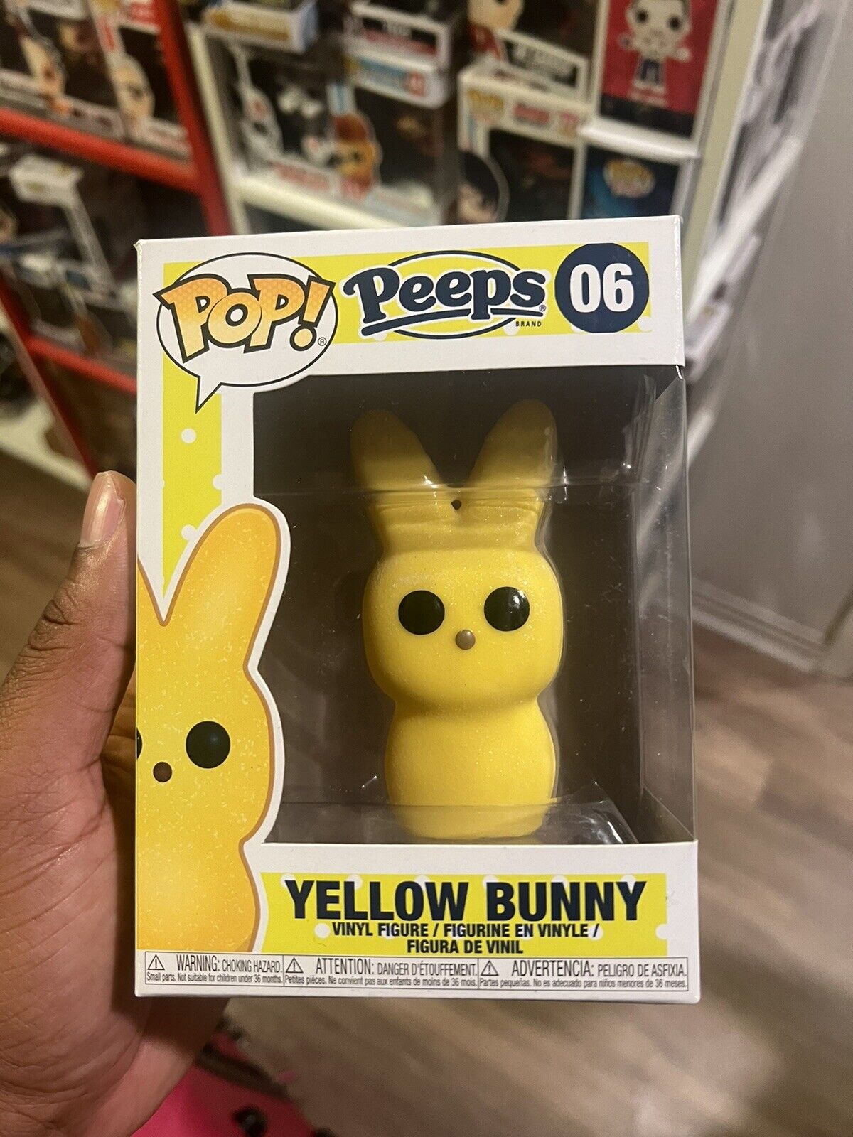 Funko POP PEEPS Yellow Bunny #06 BRAND NEW + protector