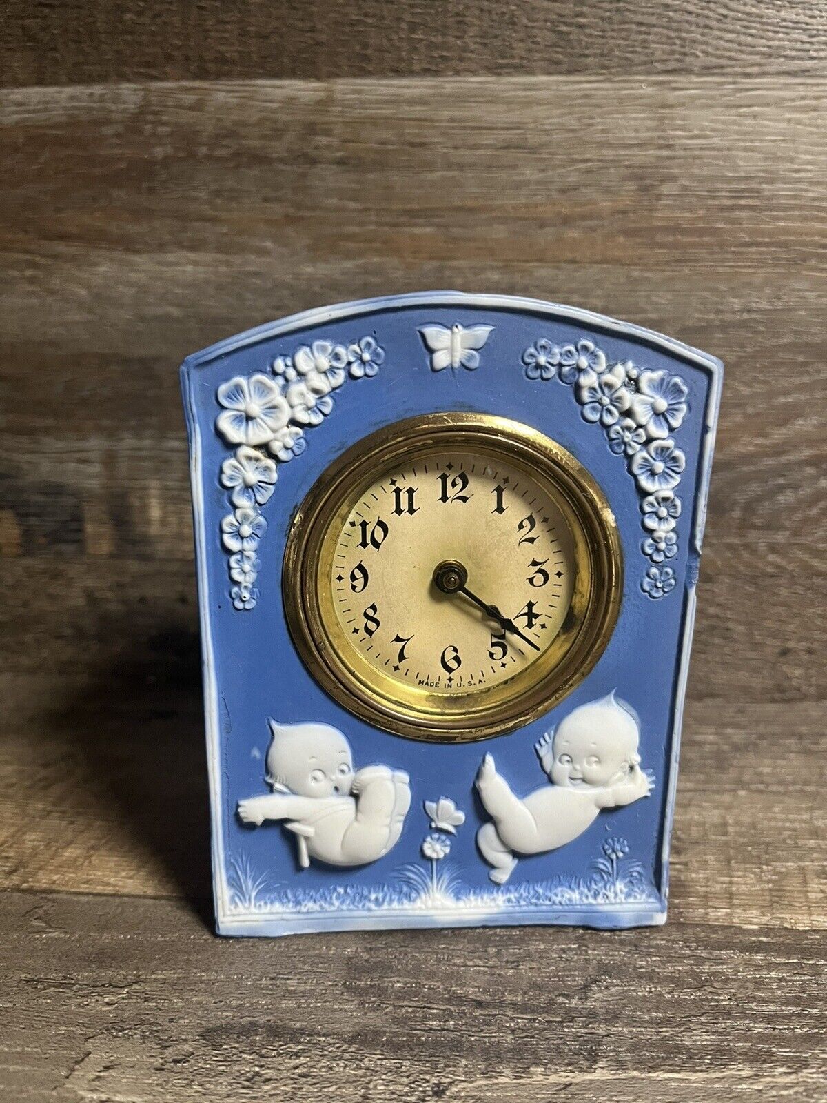 Kewpie Doll Clock Jasperware by Rose O\'Neill Original Germany