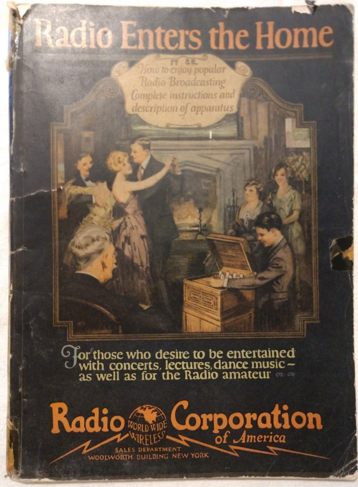 Original 1922 RCA Radio Enters the Home Booklet early radio documentation