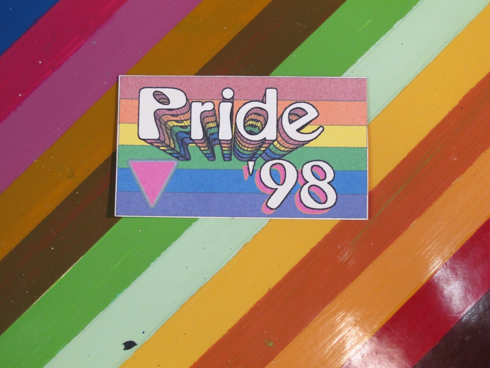 Vtg 1990s gay lesbian interest sticker - political novelty pride safe sex +
