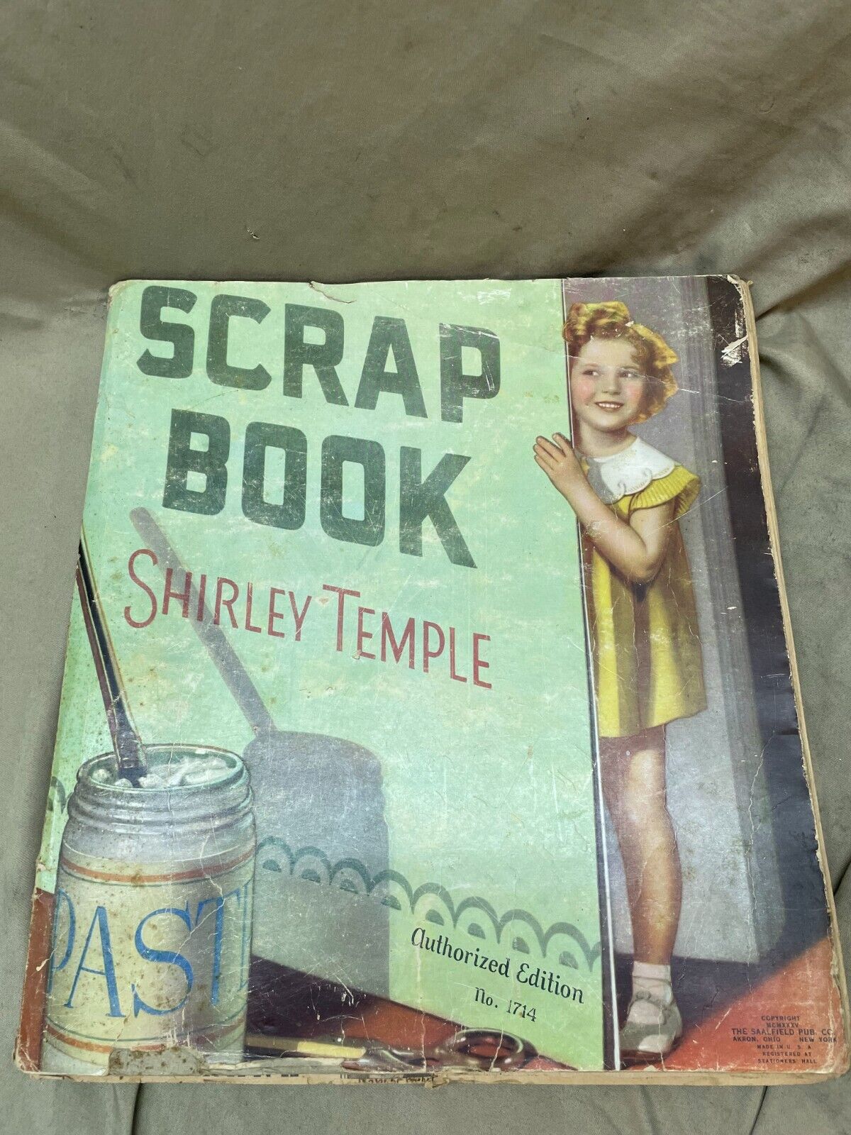 Vintage 1940 Shirley Temple Scrap Book  Many Pages of Cutouts and Memorabilia