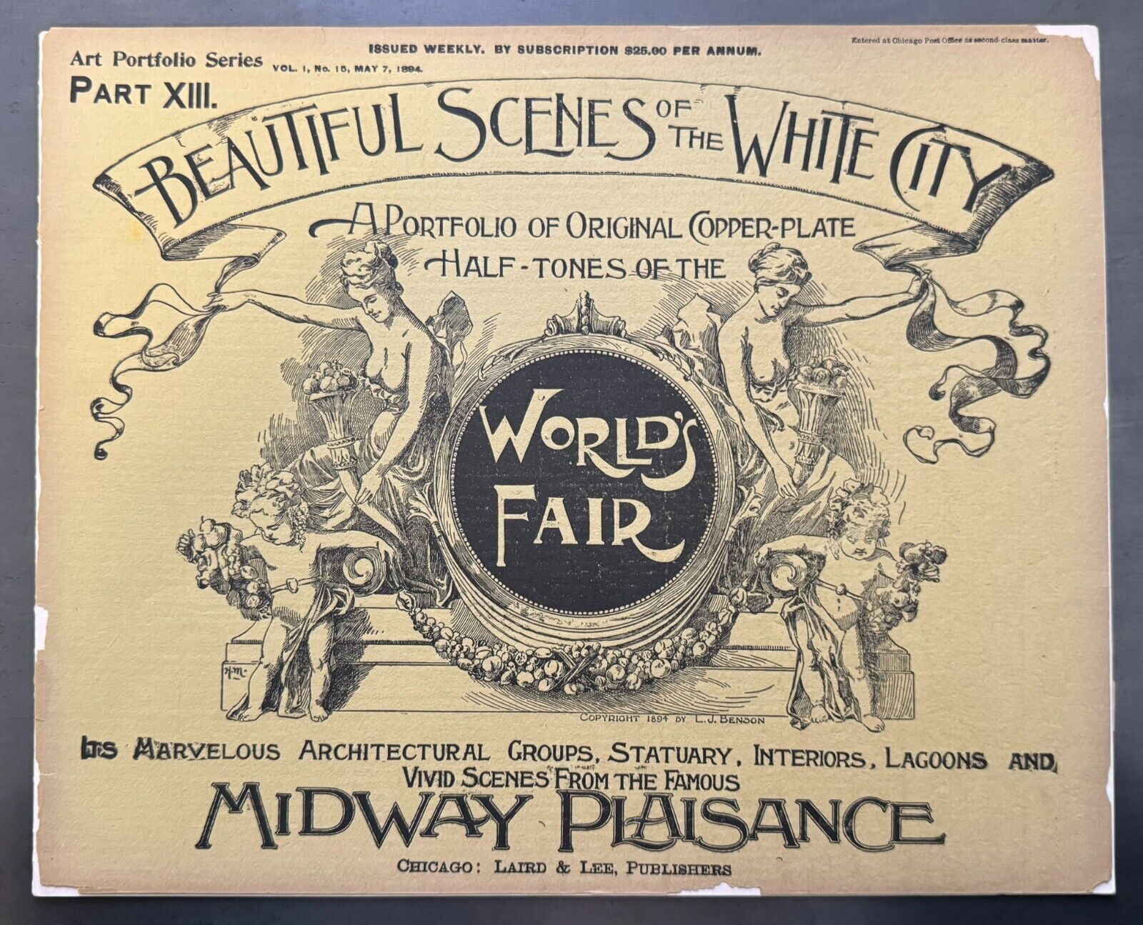  RARE 1893 World\'s Fair Booklet -Beautiful Scenes of the White City-