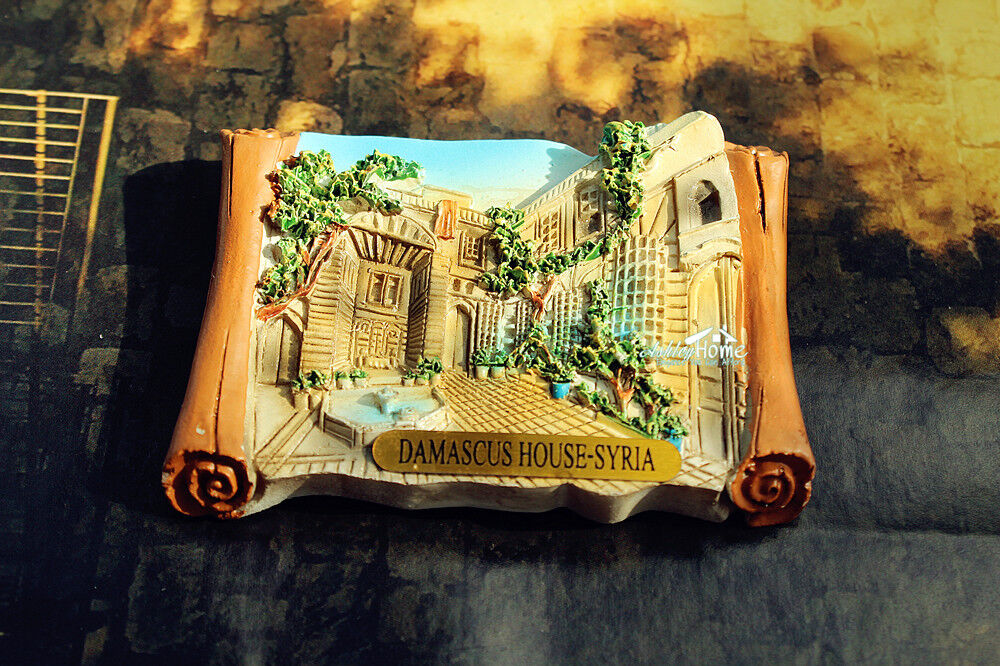 Damascus House, Syria Tourist Travel Souvenir Gift 3D Resin Fridge Magnet Craft