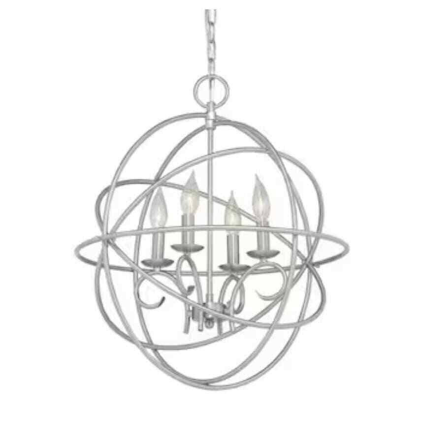 Kichler Vivian 4-Light Brushed Nickel Modern/Contemporary Dry rated Chandelier