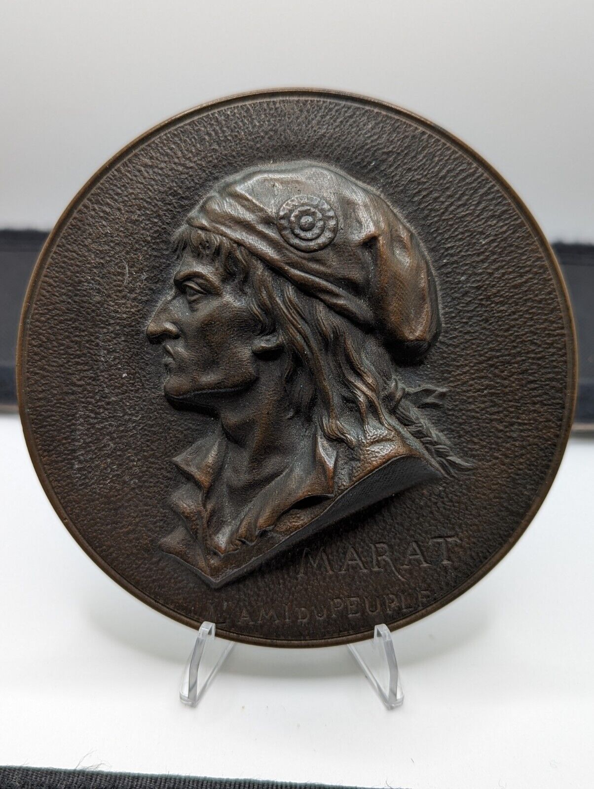 Bronze Plaque of Jean- Paul Marat FRENCH REVOLUTION FIGURE