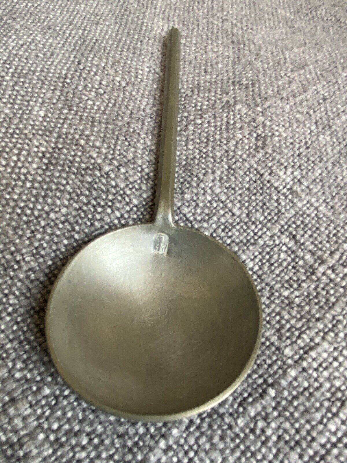 Antique Colonial Pewter “Puritan spoon” with Ore Angel Michael Mark