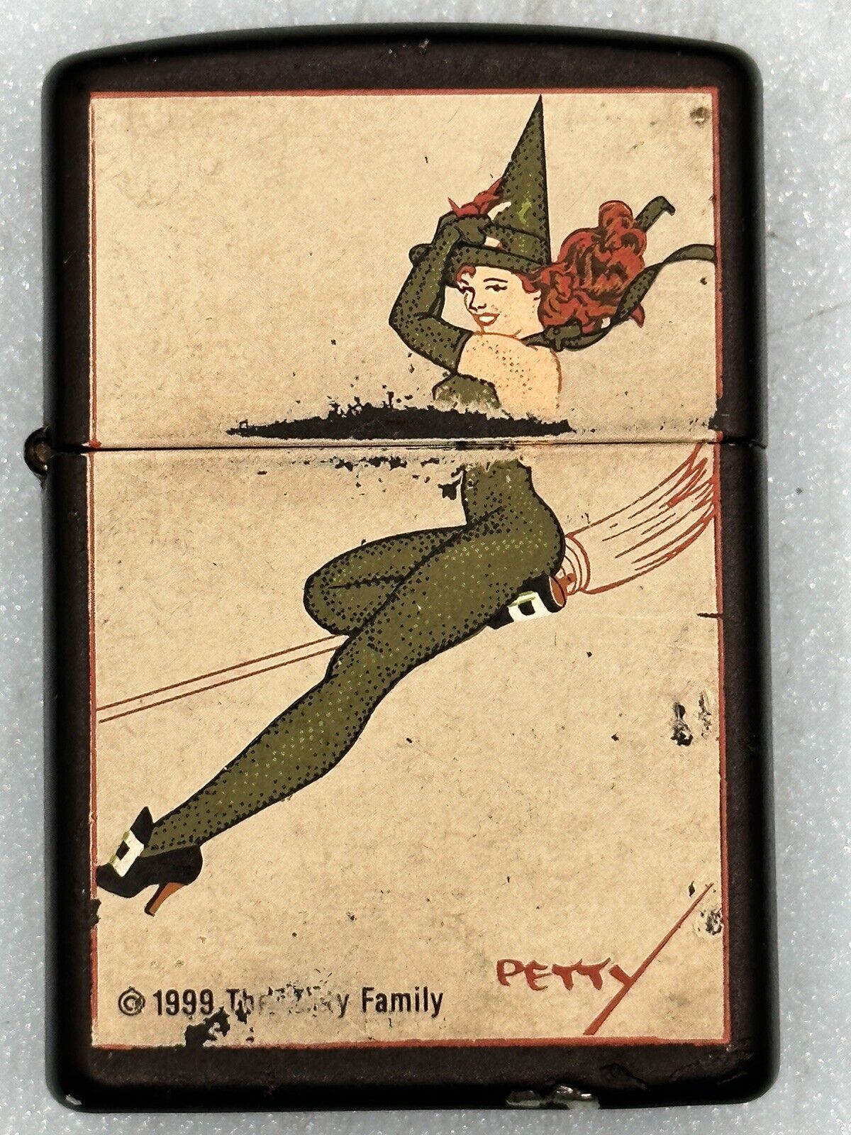 Vintage 1999 Bewitching Petty PinUp Girl Zippo Lighter